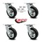 Service Caster 6 Inch Black Pneumatic Wheel Swivel Casters with Bolt Swivel Locks Set SCC SCC-100S150-PNB-BSL-4 - alternate 6
